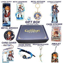 Load image into Gallery viewer, Genshin Impact Gift Box: Exclusive Chibi Keychain &amp; Collectibles Set - Limited Edition

