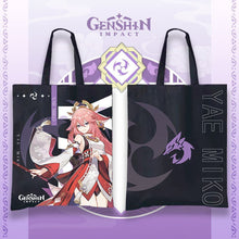 Load image into Gallery viewer, Genshin Impact Canvas Shopping Bag: Exclusive Character-Themed Tote Bags - ShopAnimeStyle