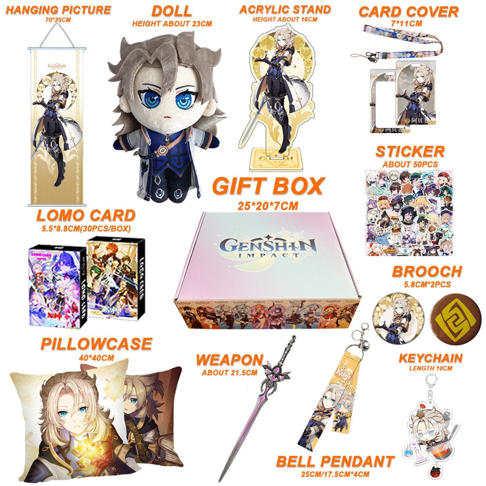Genshin Impact Gift Box: Exclusive Chibi Keychain & Collectibles Set - Limited Edition