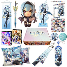 Cargar imagen en el visor de la galería, Genshin Impact Gift Box: Exclusive Chibi Keychain &amp; Collectibles Set - Limited Edition
