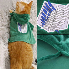 Load image into Gallery viewer, Attack on Titan Scout Regiment Cloak for Cat and Dog Explorers - ShopAnimeStyle
