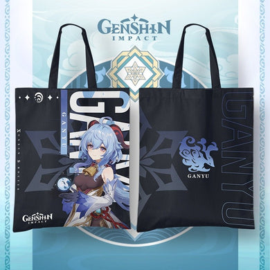 Genshin Impact Canvas Shopping Bag: Exclusive Character-Themed Tote Bags - ShopAnimeStyle