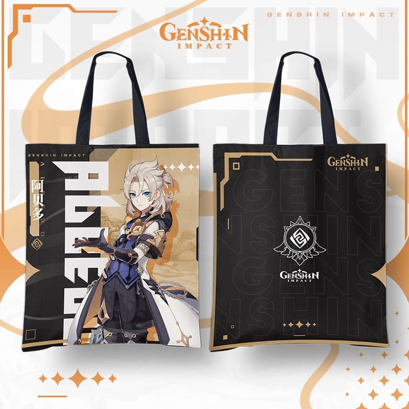Genshin Impact Canvas Shopping Bag: Exclusive Character-Themed Tote Bags - ShopAnimeStyle
